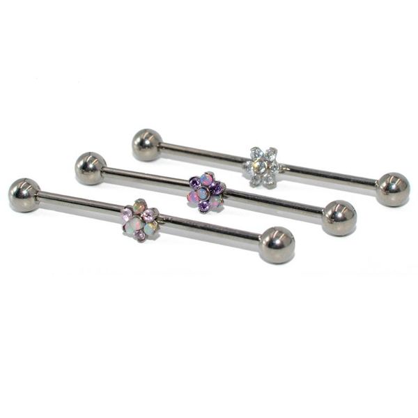 other fashion 1pc g23 titanium 14g opal gem flower industrial barbell earrings piercing barbel catrilage conch helix earring, Slivery;golden
other fashion 1pc g23 titanium 14g opal gem flower industrial barbell earrings piercing barbel catrilage conch helix earring, Slivery;golden