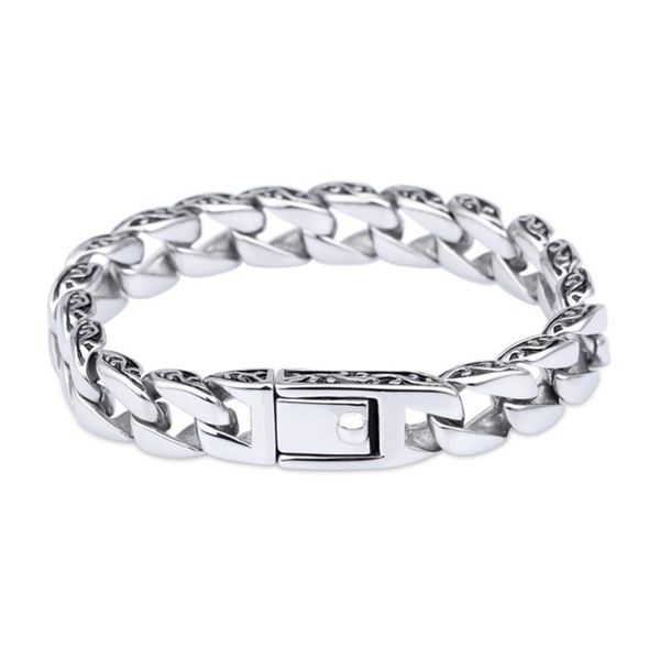 link, chain punk rock mens women biker bracelet vintage hiphop 316l stainless steel curb cuban bracelets bangle jewelry 11mm 2021, Black
link, chain punk rock mens women biker bracelet vintage hiphop 316l stainless steel curb cuban bracelets bangle jewelry 11mm 2021, Black