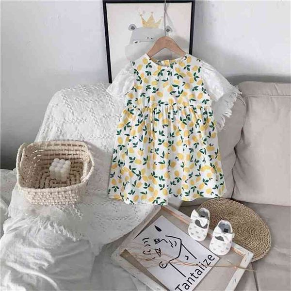 gooporson summer kids dresses for girls cute korean lemon lace short sleeve princess dress elegant lovely children costume 210715, Red;yellow
gooporson summer kids dresses for girls cute korean lemon lace short sleeve princess dress elegant lovely children costume 210715, Red;yellow