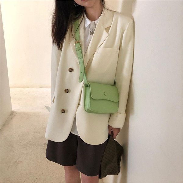 women's suits & blazers blazer women black autumn and winter loose single-breasted khaki white suit veste femme, White;black
women's suits & blazers blazer women black autumn and winter loose single-breasted khaki white suit veste femme, White;black