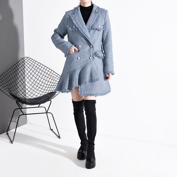 korea fashion trends slim women woolen coat 2021 spring autumn new sweet full sleeve double breasted tweed coats qz06405, Black;brown
korea fashion trends slim women woolen coat 2021 spring autumn new sweet full sleeve double breasted tweed coats qz06405, Black;brown