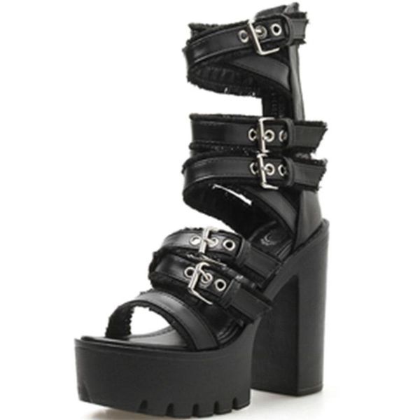 sorphio ins female high heel cool punk gothic women shoes solid zipper buckle strap platform sandals women sandals, Black
sorphio ins female high heel cool punk gothic women shoes solid zipper buckle strap platform sandals women sandals, Black
