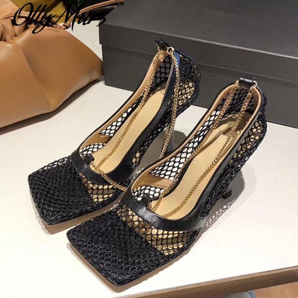 ollymurs high heel shoes women duckbill mesh shoes woman new real leather outsole sandals lady brand design banquet 9cm, Black
ollymurs high heel shoes women duckbill mesh shoes woman new real leather outsole sandals lady brand design banquet 9cm, Black