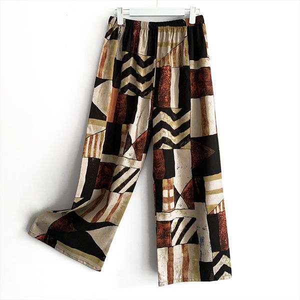 summer style fashion polyester womens capris cotton linen wide leg printed loose elastic thin nine point 02, Black;white
summer style fashion polyester womens capris cotton linen wide leg printed loose elastic thin nine point 02, Black;white