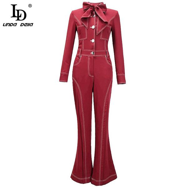 ld linda della 2021 autumn new red jumpsuit women's casual high street long sleeve fashion solid office wear romper playsuit, Black;white
ld linda della 2021 autumn new red jumpsuit women's casual high street long sleeve fashion solid office wear romper playsuit, Black;white