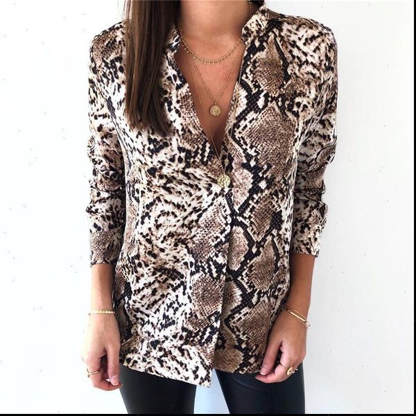 women v neck casual blouse 2021 snake skin printed long sleeve pullover blouse female fashion elegant shirts, White
women v neck casual blouse 2021 snake skin printed long sleeve pullover blouse female fashion elegant shirts, White