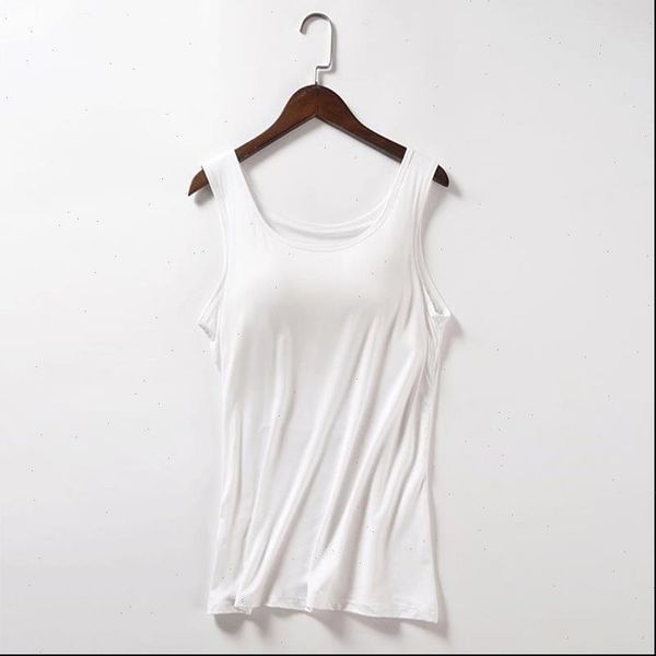 fashion summer tank women soft modal pad bra bralette solid padded camisole ladies 6 colors, White
fashion summer tank women soft modal pad bra bralette solid padded camisole ladies 6 colors, White