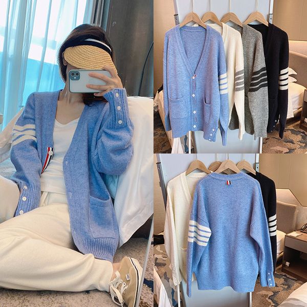 tb wool autumn 2021 new long sleeve cardigan couple men's and women's fashion loose sweater coat, White
tb wool autumn 2021 new long sleeve cardigan couple men's and women's fashion loose sweater coat, White