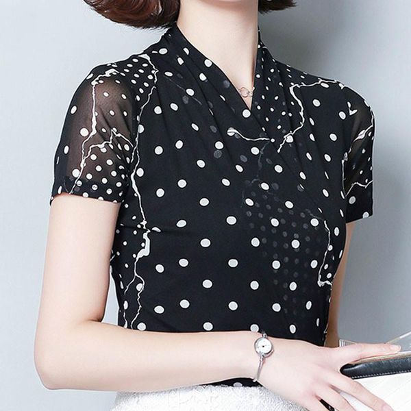 women's blouses & shirts and 2021 ladies chiffon blouse dot short for women ruffles v-neck black shirt plus size, White
women's blouses & shirts and 2021 ladies chiffon blouse dot short for women ruffles v-neck black shirt plus size, White