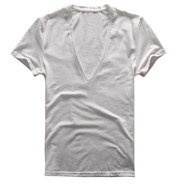 2019 new men summer t shirt slim type stretch solid color short sleeve deep v-neck t-shirt male kg-446, White;black
2019 new men summer t shirt slim type stretch solid color short sleeve deep v-neck t-shirt male kg-446, White;black