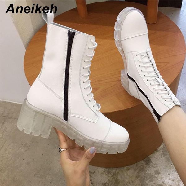 boots aneikeh 2021 autumn fashion style retro riding, equestrian women lace up round head high square heels mid-calf shoes, Black
boots aneikeh 2021 autumn fashion style retro riding, equestrian women lace up round head high square heels mid-calf shoes, Black