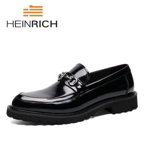 dress shoes heinrich men men's formal male work leather flats british brand lace-up comfortable high quality, Black
dress shoes heinrich men men's formal male work leather flats british brand lace-up comfortable high quality, Black