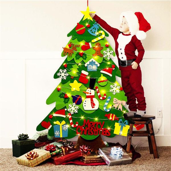 christmas decorations felt tree diy with led light kids gift toys wall hanging ornaments decoration for home year 2022 navidad
christmas decorations felt tree diy with led light kids gift toys wall hanging ornaments decoration for home year 2022 navidad
