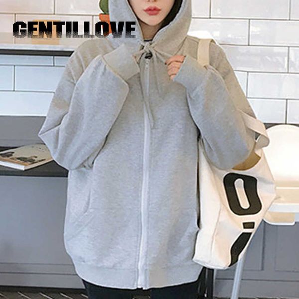 autumn winter women zipper hoodies casual loose oversized female jacket coat streetwear windbreaker outwear lady coat 2021, Black;brown
autumn winter women zipper hoodies casual loose oversized female jacket coat streetwear windbreaker outwear lady coat 2021, Black;brown