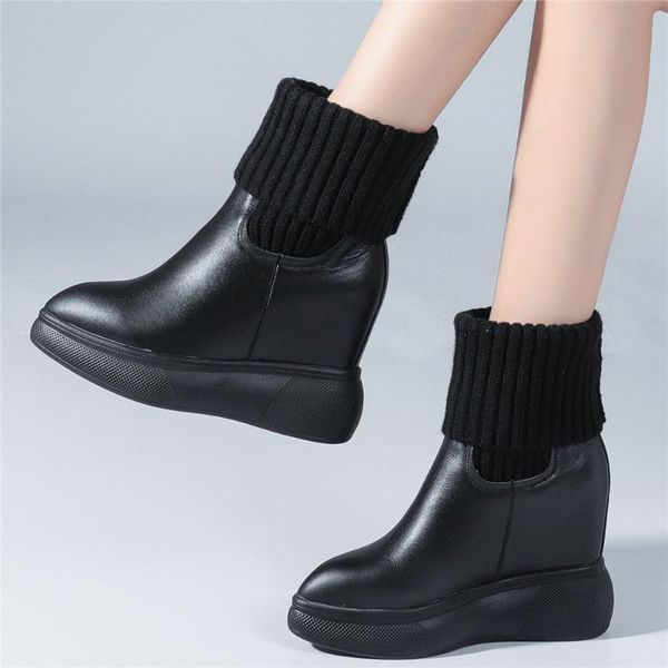 boots fashion sneakers women genuine leather wedges high heel ankle female knitting pointed toe platform pumps shoe casual shoes, Black
boots fashion sneakers women genuine leather wedges high heel ankle female knitting pointed toe platform pumps shoe casual shoes, Black