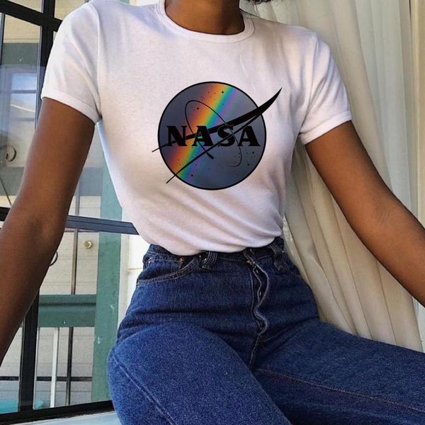 women's t-shirt casual tshirt loose rainbow striped o-neck short-sleeved women female t shirt 90s cloth harajuku clothes brandy, White
women's t-shirt casual tshirt loose rainbow striped o-neck short-sleeved women female t shirt 90s cloth harajuku clothes brandy, White