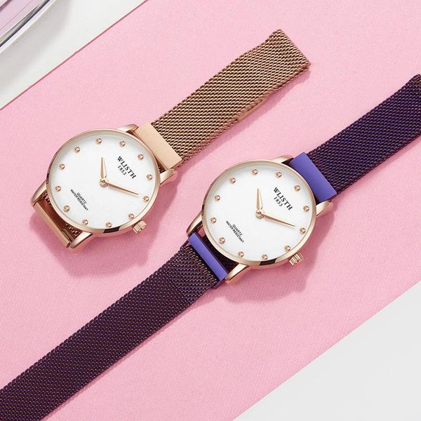 wristwatches waterproof female watches magnet buckle stainless steel mesh strap lady clock women quartz watch girls gift, Slivery;brown
wristwatches waterproof female watches magnet buckle stainless steel mesh strap lady clock women quartz watch girls gift, Slivery;brown