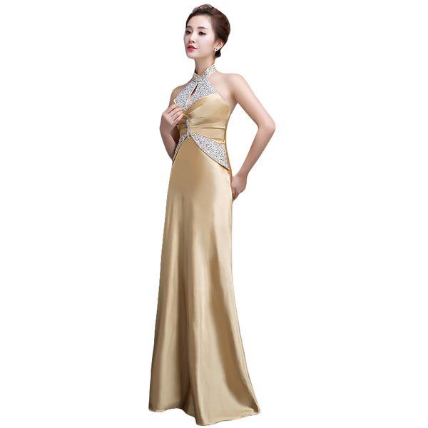 2021 new fashion long design robe de soiree courte gold color halter-neck formal beading party evening dress, Black;red
2021 new fashion long design robe de soiree courte gold color halter-neck formal beading party evening dress, Black;red