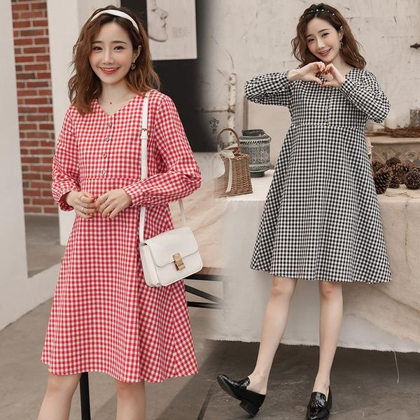 maternity dresses black red plaid nursing spring long-sleeved loose breastfeeding clothes for pregnant women pregnancy dress, White
maternity dresses black red plaid nursing spring long-sleeved loose breastfeeding clothes for pregnant women pregnancy dress, White