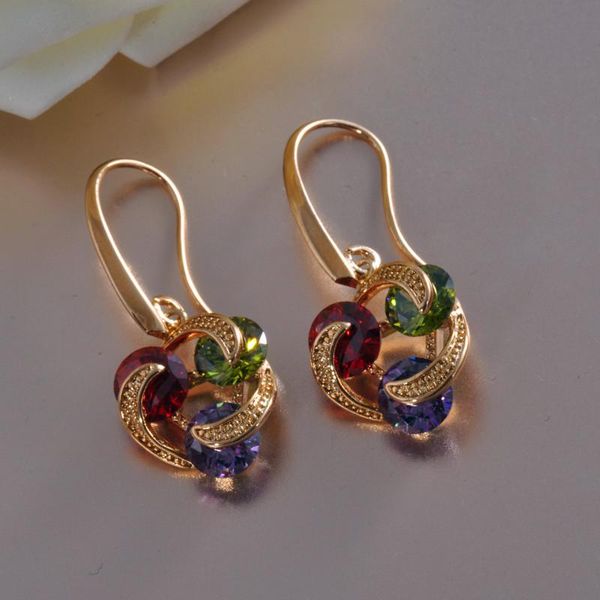 hoop & huggie vintage wedding earrings boho female rainbow zircon flower earring fashion yellow gold color small stone for women, Golden;silver
hoop & huggie vintage wedding earrings boho female rainbow zircon flower earring fashion yellow gold color small stone for women, Golden;silver