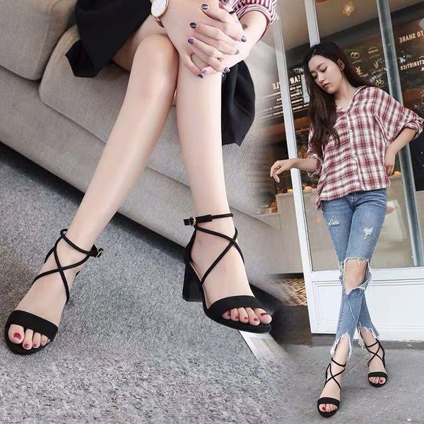 sandals shoes women slippers women's heel high 2021 summer button red sandales femmes sandalias, Black
sandals shoes women slippers women's heel high 2021 summer button red sandales femmes sandalias, Black