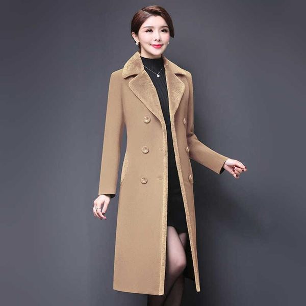 women's wool & blends m-5xl women coat winter 2021 fashion mother thicken cashmere collar long jacket warm slim outerwear female, Black
women's wool & blends m-5xl women coat winter 2021 fashion mother thicken cashmere collar long jacket warm slim outerwear female, Black