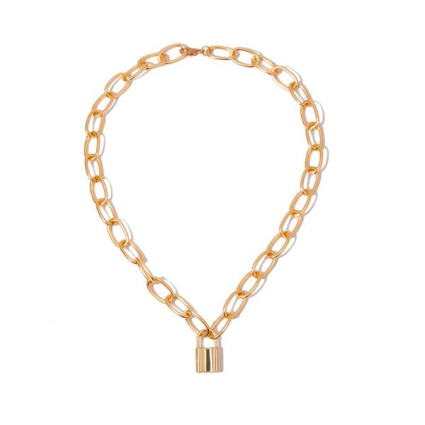 chains fashion metal plating lock necklace simple luxurious ladies pendant clavicle chain european and american jewelry, Silver
chains fashion metal plating lock necklace simple luxurious ladies pendant clavicle chain european and american jewelry, Silver