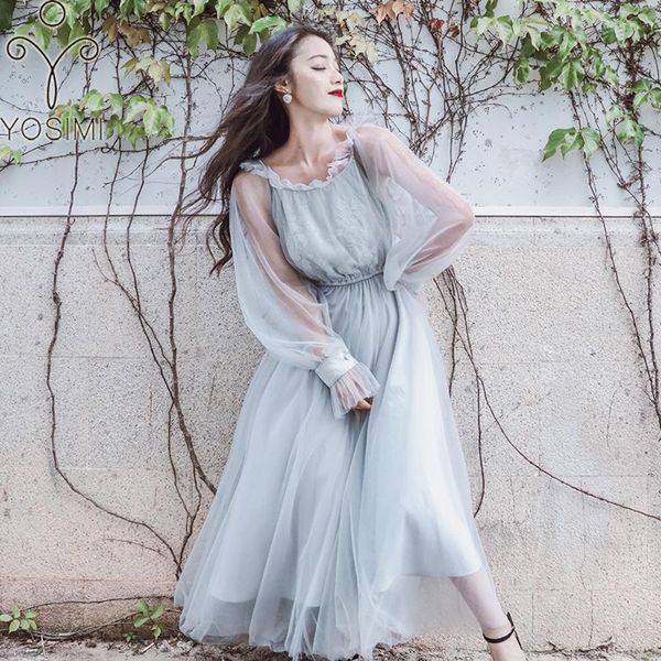 casual dresses yosimi 2021 summer maxi vintage long women dress loose gray sleeve slash neck mid-calf fairy female vestidos voile, Black;gray
casual dresses yosimi 2021 summer maxi vintage long women dress loose gray sleeve slash neck mid-calf fairy female vestidos voile, Black;gray
