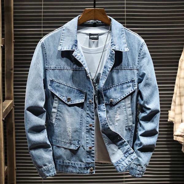 autumn and winter jacket new blue trend ins embroidery loose casual men's jeans, Black;brown
autumn and winter jacket new blue trend ins embroidery loose casual men's jeans, Black;brown