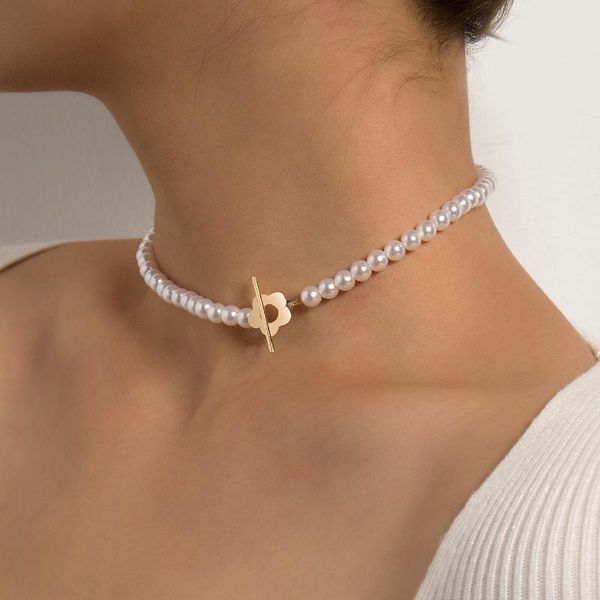 chains fashion luxury white pearl bead chain choker necklace for women flower lariat lock collar jewelry party charm, Silver
chains fashion luxury white pearl bead chain choker necklace for women flower lariat lock collar jewelry party charm, Silver