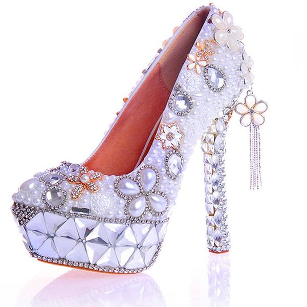 dress shoes women wedding pearl tassel flower appliques pumps white round toe bride high heels lady platform rhinestone party shoe, Black
dress shoes women wedding pearl tassel flower appliques pumps white round toe bride high heels lady platform rhinestone party shoe, Black