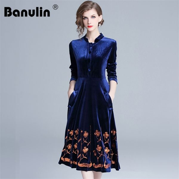 women autumn & winter elegant sequin velvet dress festa female designer party vestidos vintage robe femme 210603, Black;gray
women autumn & winter elegant sequin velvet dress festa female designer party vestidos vintage robe femme 210603, Black;gray