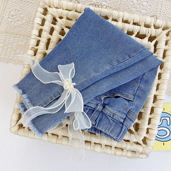 2021 new kid's child for girls clothes spring baby korean girl bowknot thin flower brought kids cloth jeans 6tu5, Blue
2021 new kid's child for girls clothes spring baby korean girl bowknot thin flower brought kids cloth jeans 6tu5, Blue