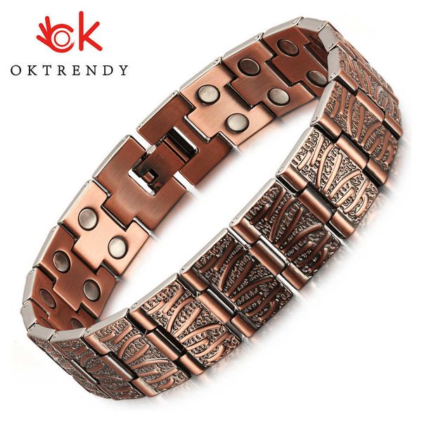 oktrendy red copper magnetic bracelet for men women double row magnet healthy energy bracelets & bangles luxury mens jewellery 210609, Golden;silver
oktrendy red copper magnetic bracelet for men women double row magnet healthy energy bracelets & bangles luxury mens jewellery 210609, Golden;silver