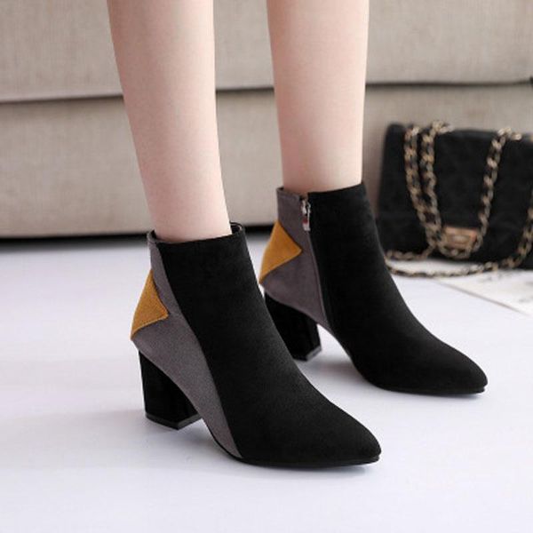 boots ankle boot girl 2021 autumn winter style chunky high heel side zipper fashion suede matching color pointy, Black
boots ankle boot girl 2021 autumn winter style chunky high heel side zipper fashion suede matching color pointy, Black