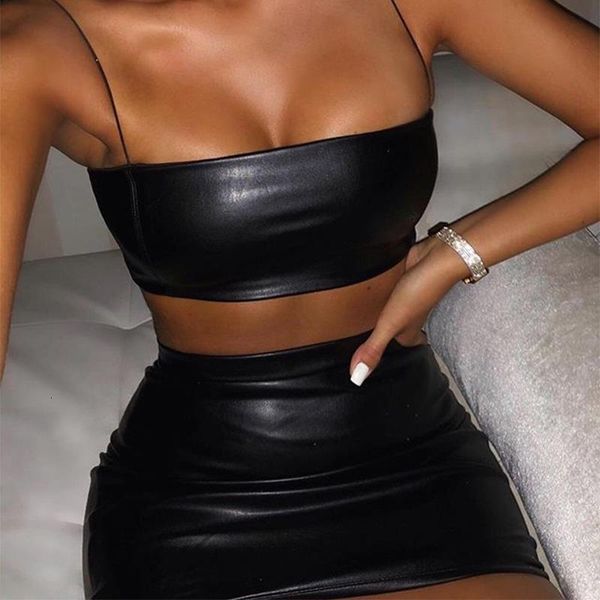 cosygal 2021 pu leather two piece skirt set two piece set spaghetti strap night club outfits party 2 piece set women, Gray
cosygal 2021 pu leather two piece skirt set two piece set spaghetti strap night club outfits party 2 piece set women, Gray