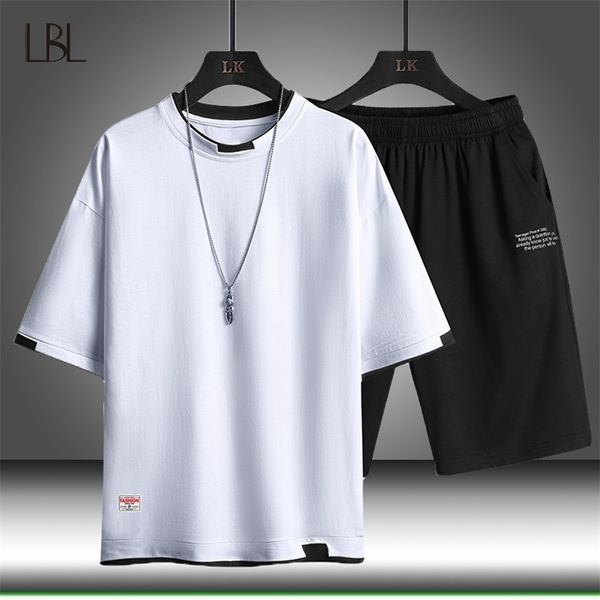 tracksuit men casual summer set t-shirt + beach shorts mens 2pcs suit sportswear male short sleeve t-shirt shorts sets sportsuit 210722, Gray
tracksuit men casual summer set t-shirt + beach shorts mens 2pcs suit sportswear male short sleeve t-shirt shorts sets sportsuit 210722, Gray