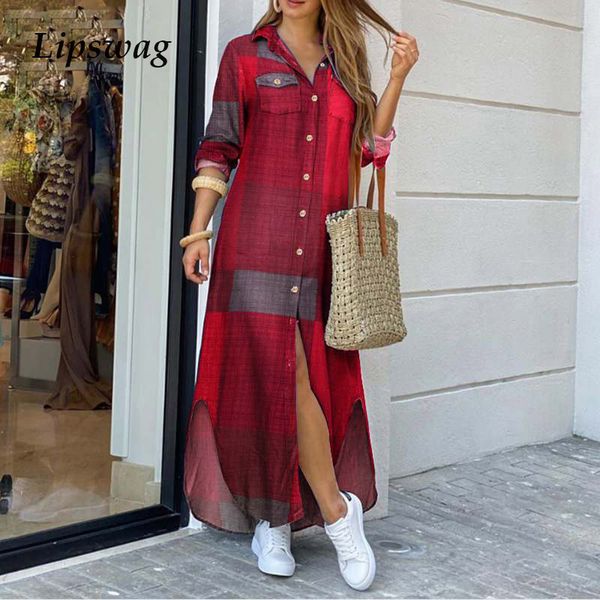 elegant turn-down collar women party dress summer office lady button print maxi dress three quarter sleeve slit long dresshigh quality, Black;gray
elegant turn-down collar women party dress summer office lady button print maxi dress three quarter sleeve slit long dresshigh quality, Black;gray