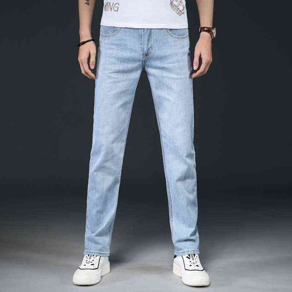 men's jeans 2021 spring and summer thin jeans youth trend busins casual loose straight men's pants, Blue
men's jeans 2021 spring and summer thin jeans youth trend busins casual loose straight men's pants, Blue