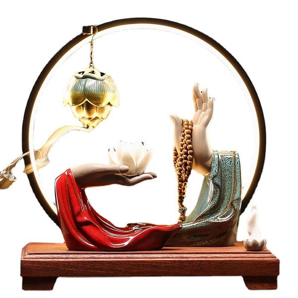 fragrance lamps handmade decorations items chinese style backflow incense burner with led light night lotus bergamot ceramic home decor b
fragrance lamps handmade decorations items chinese style backflow incense burner with led light night lotus bergamot ceramic home decor b
