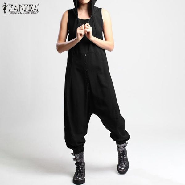 women's jumpsuits & rompers zanzea 2021 hooded overalls drop crotch sleeveless playsuits solid combinaison femme plus size turnip, Black;white
women's jumpsuits & rompers zanzea 2021 hooded overalls drop crotch sleeveless playsuits solid combinaison femme plus size turnip, Black;white