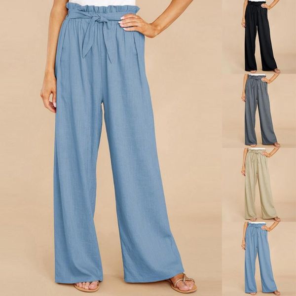 women's pants & capris 2021 women casual solid color high elastic waist belt wide leg long loose straight trousers streetwear, Black;white
women's pants & capris 2021 women casual solid color high elastic waist belt wide leg long loose straight trousers streetwear, Black;white