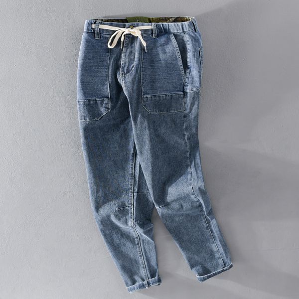 2021 new spring and autumn stretch ankle-length denim pants italy brand jeans casual trendy trousers men spodnie pantalones 1gq0, Blue
2021 new spring and autumn stretch ankle-length denim pants italy brand jeans casual trendy trousers men spodnie pantalones 1gq0, Blue