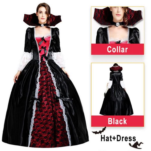 casual dresses vampire bride black lace dress halloween cosplay costume long sleeve 2021 tricky medieval clothes woman winter, Black;gray
casual dresses vampire bride black lace dress halloween cosplay costume long sleeve 2021 tricky medieval clothes woman winter, Black;gray