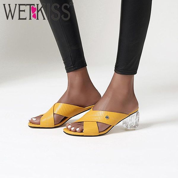 slippers wetkiss transparent heels women cross strap shoes woman summer slides thick high mules ladies clear, Black
slippers wetkiss transparent heels women cross strap shoes woman summer slides thick high mules ladies clear, Black