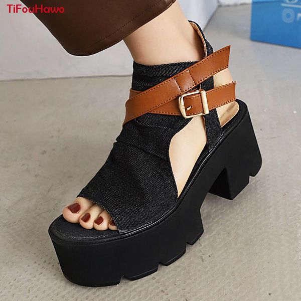 sandals denim high heels platform ladies summer shoes sandalias de las mujeres sandales femmes été nouveau, Black
sandals denim high heels platform ladies summer shoes sandalias de las mujeres sandales femmes été nouveau, Black