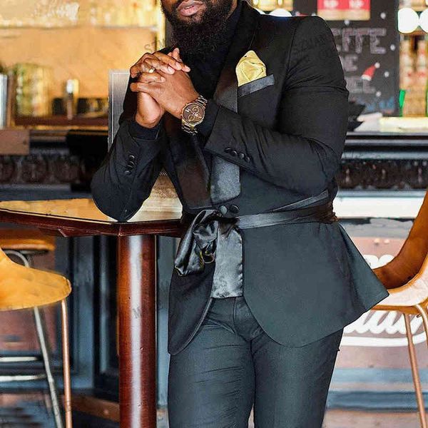 men's suits & blazers black men suit for dinner prom 2 pieces jacket with pants belt slim fit groom wedding shawl lapel male fashion co, White;black
men's suits & blazers black men suit for dinner prom 2 pieces jacket with pants belt slim fit groom wedding shawl lapel male fashion co, White;black