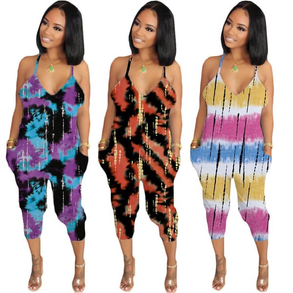 2021 new summer women's leisure stretch sling wide loose tie dyed colorful printed jumpsuit street party nightclub wholesale dropshppin, Black
2021 new summer women's leisure stretch sling wide loose tie dyed colorful printed jumpsuit street party nightclub wholesale dropshppin, Black