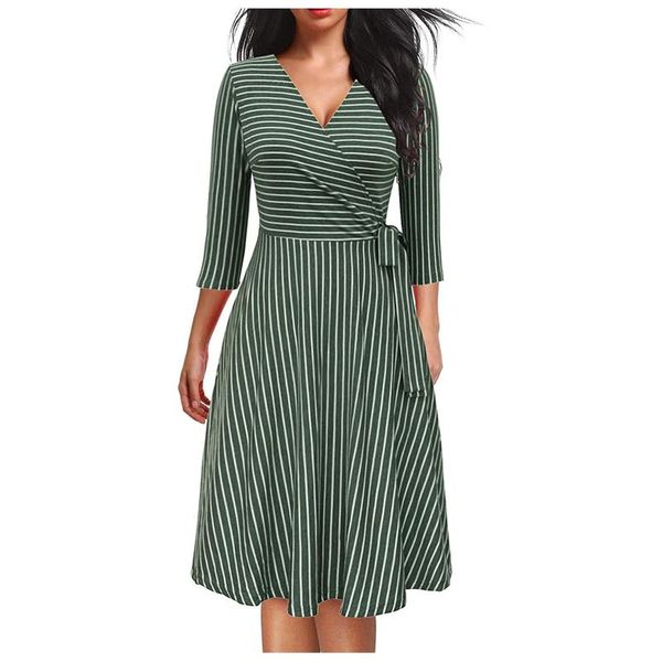 casual dresses fashion striped dress women 3 / 4 sleeve long lace up unique femme luxury design formal sukienka#4, Black;gray
casual dresses fashion striped dress women 3 / 4 sleeve long lace up unique femme luxury design formal sukienka#4, Black;gray