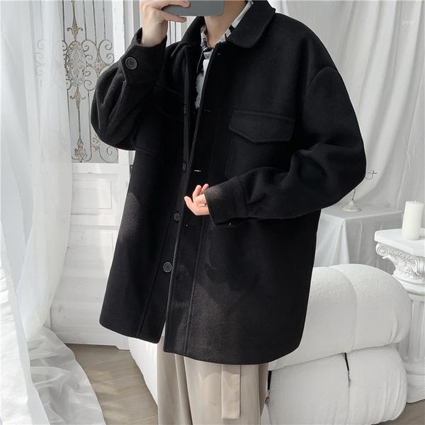 men's jackets autumn and winter woolen coat mid-length trendy loose plus size business casual, Black;brown
men's jackets autumn and winter woolen coat mid-length trendy loose plus size business casual, Black;brown